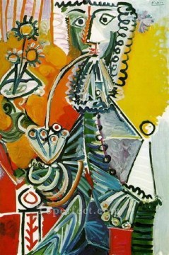 Mosquetero con pipa y flores 1968 Pablo Picasso Pinturas al óleo